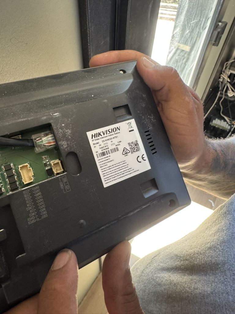 Conexión del monitor del videoportero por red