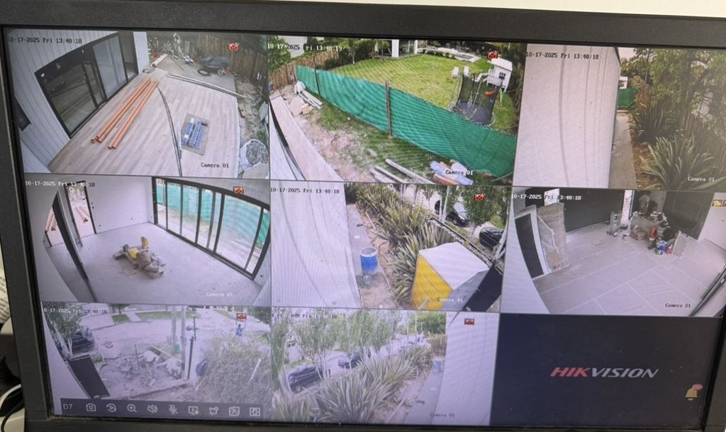 Vista de todas las cámaras en el grabador Hikvision